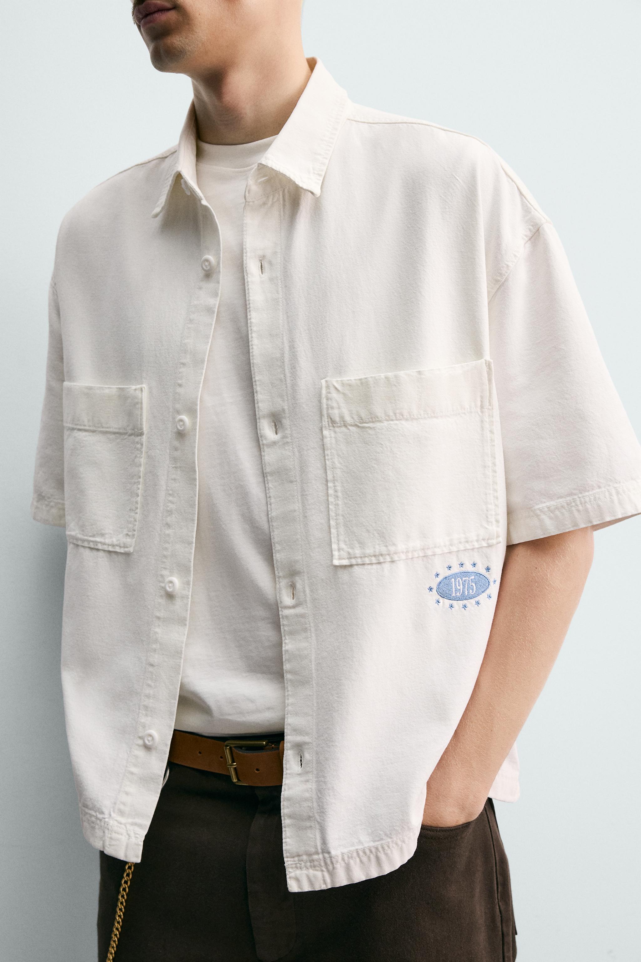 WASHED PRINT RELAXED FIT SHIRT
